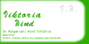 viktoria wind business card